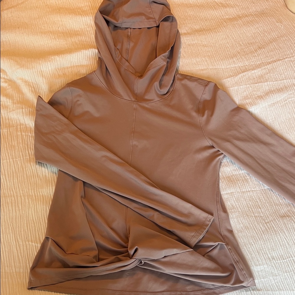 Yogalicious Tan Hooded Top